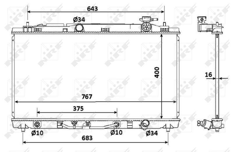 NRF 53922 Radiator, engine cooling