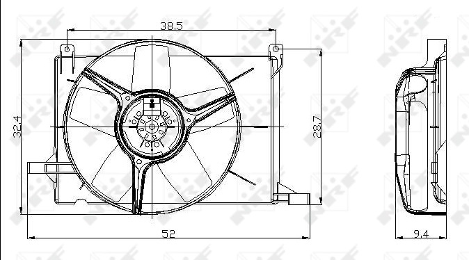 NRF 47009 Fan, engine cooling