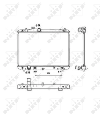 Radiator, engine cooling 53578
