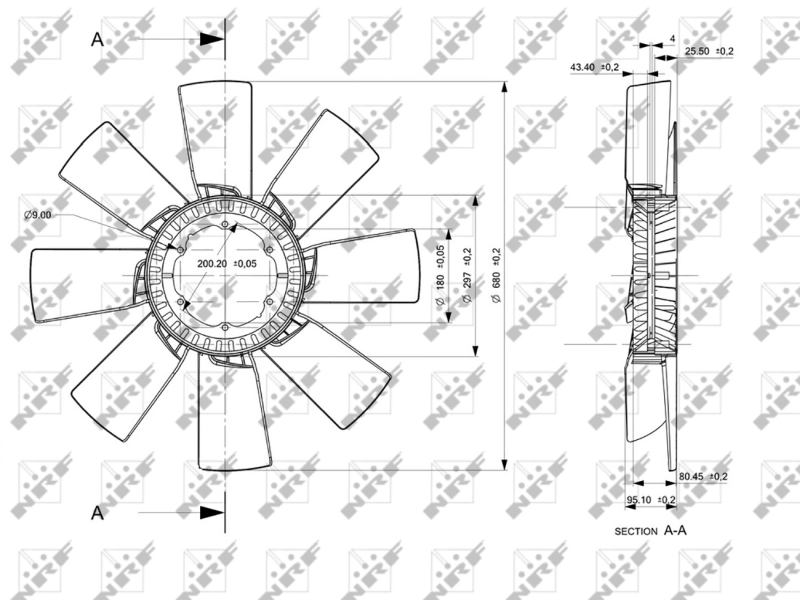 NRF 49863 Fan Wheel, engine cooling
