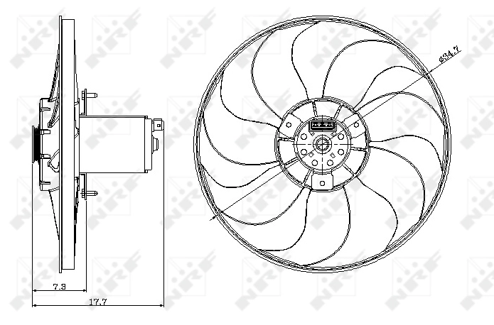 Fan, engine cooling 47404