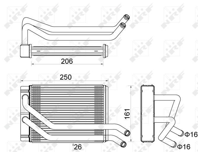 Heat Exchanger, interior heating 54313