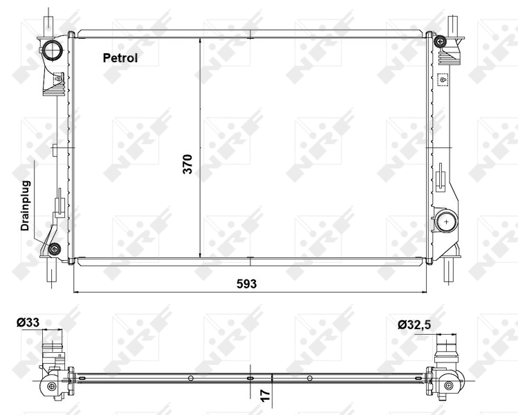 Radiator, engine cooling EASY FIT 56041