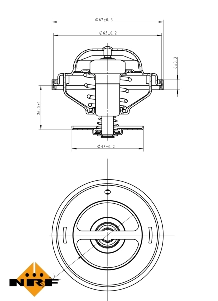 NRF 725215 Thermostat, coolant