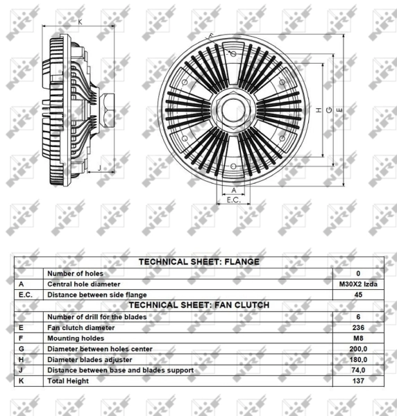 Clutch, radiator fan 49100