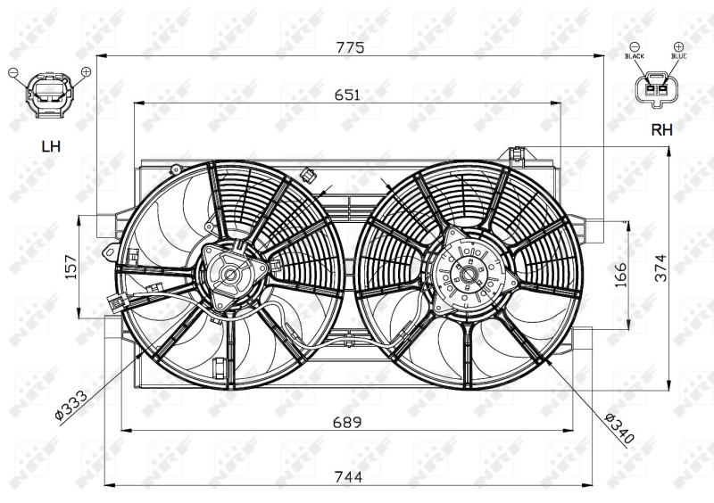 NRF 47570 Fan, engine cooling