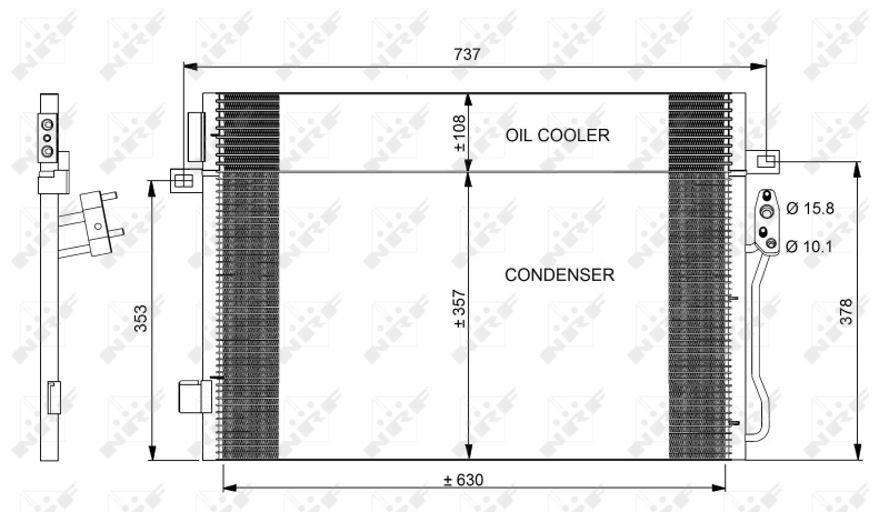 Condenser, air conditioning 350098