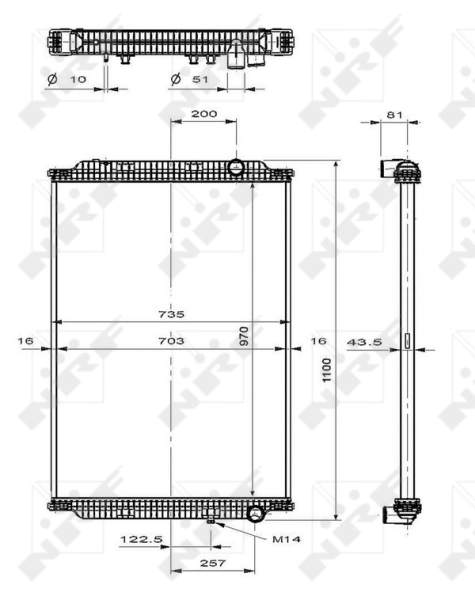 NRF 519564 Radiator, engine cooling