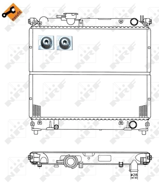 Radiator, engine cooling EASY FIT 50404
