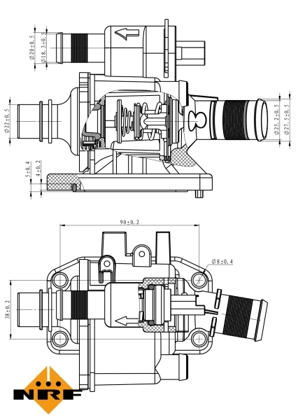 Thermostat, coolant EASY FIT 725058