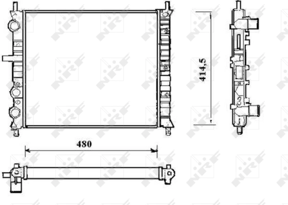 Radiator, engine cooling 58191