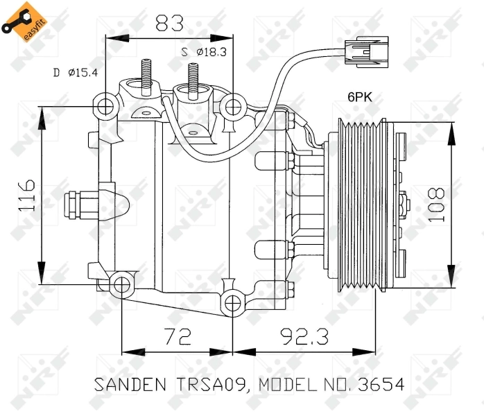 Compressor, air conditioning EASY FIT 32072