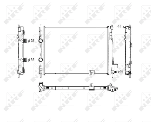 Radiator, engine cooling 53756