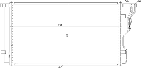 Condenser, air conditioning EASY FIT 350486