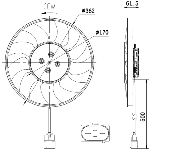 Fan, engine cooling 47931