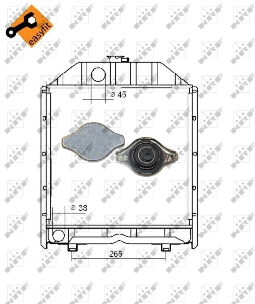 Radiator, engine cooling EASY FIT 53663