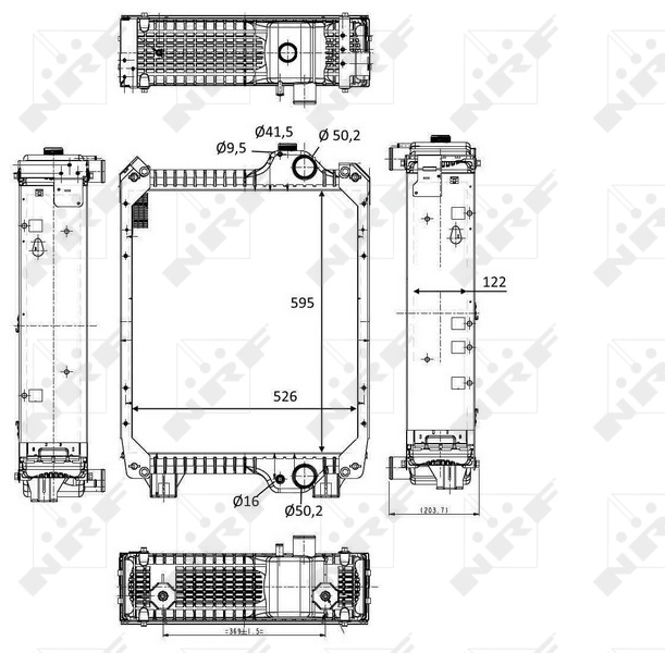 NRF 58571 Radiator, engine cooling