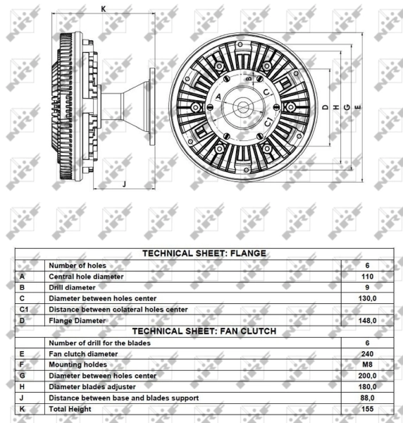NRF 49126 Clutch, radiator fan