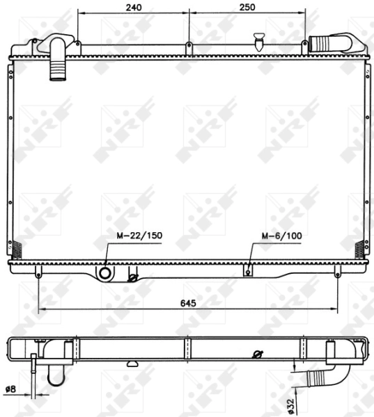 Radiator, engine cooling 54750