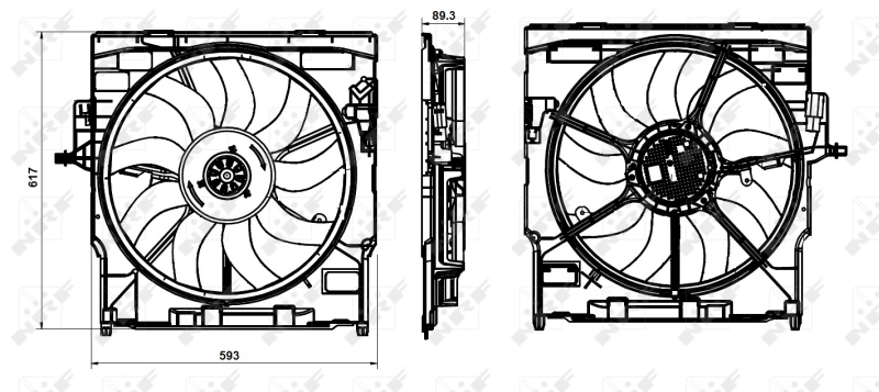 NRF 47845 Fan, engine cooling