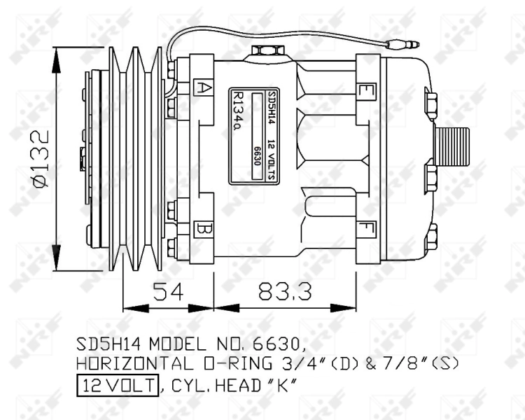 NRF 32801G Compressor, air conditioning