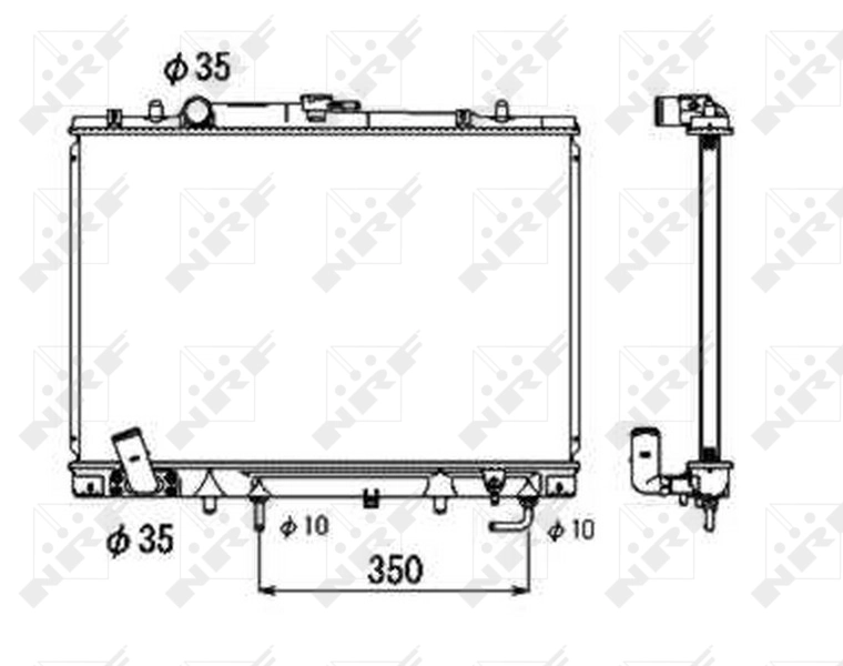 Radiator, engine cooling 53687