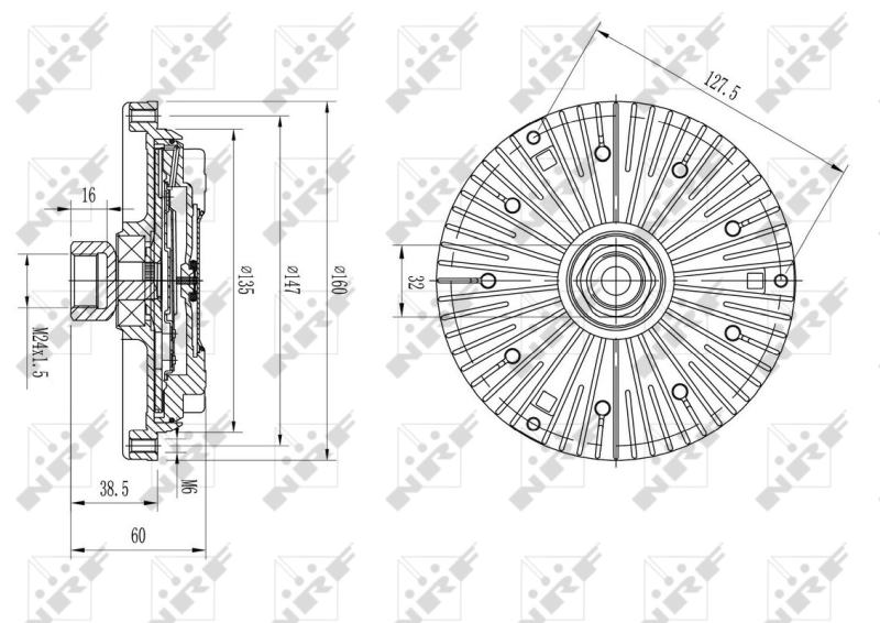 Clutch, radiator fan 49645