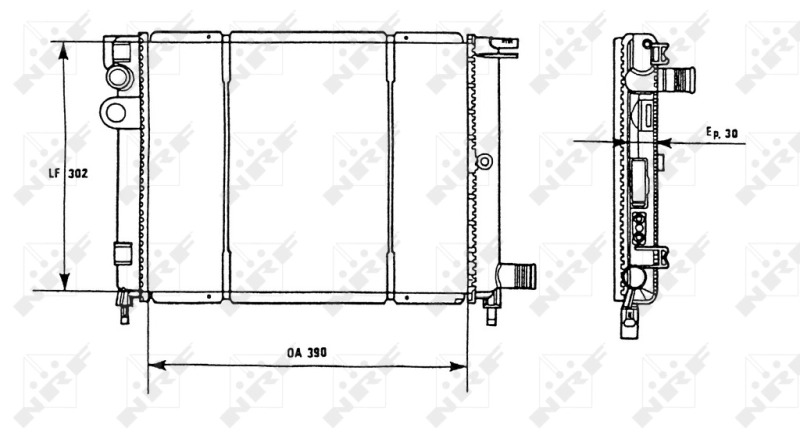 NRF 58966 Radiator, engine cooling