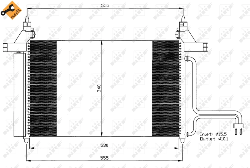 Condenser, air conditioning EASY FIT 35495