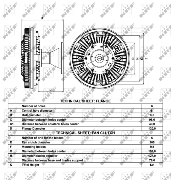 NRF 49052 Clutch, radiator fan