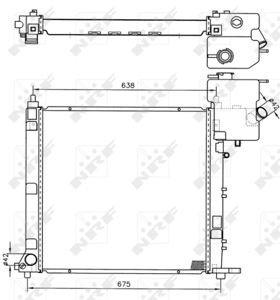 NRF 50598 Radiator, engine cooling