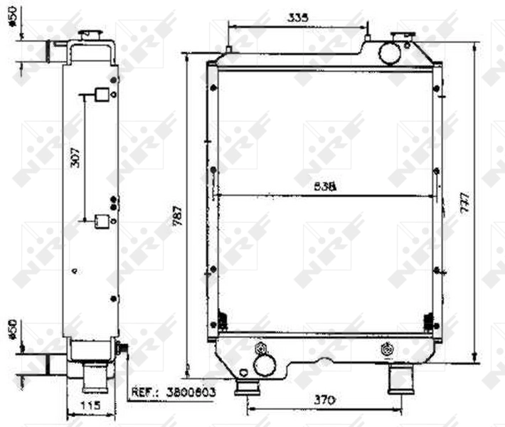 NRF 52106 Radiator, engine cooling