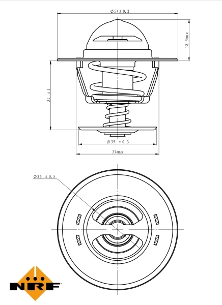 Thermostat, coolant EASY FIT 725213