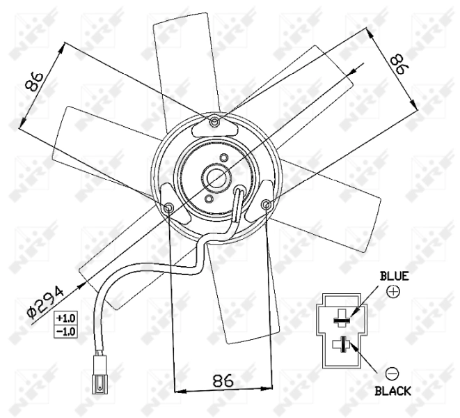 NRF 47657 Fan, engine cooling