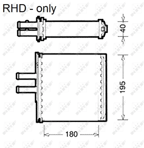 NRF 54223 Heat Exchanger, interior heating
