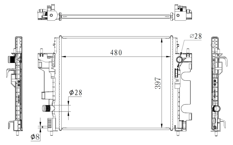 NRF 59274 Radiator, engine cooling