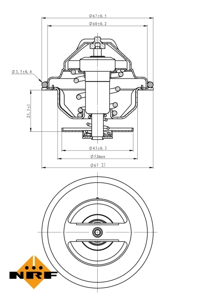 NRF 725101 Thermostat, coolant