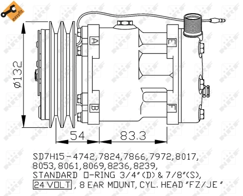 Compressor, air conditioning EASY FIT 32769