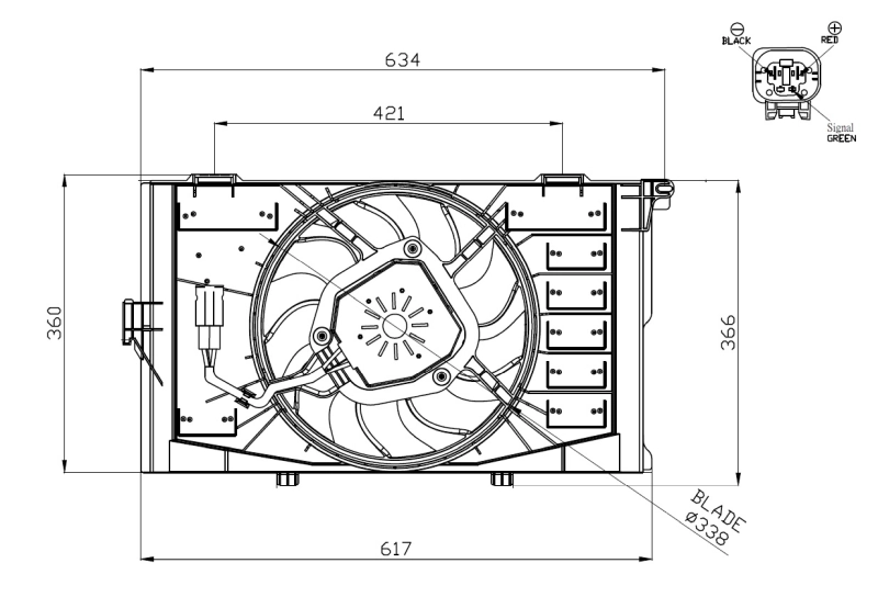 NRF 47952 Fan, engine cooling
