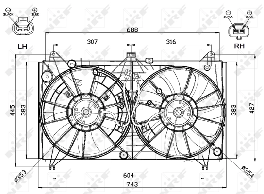 Fan, engine cooling 47567