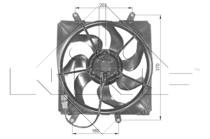 Fan, engine cooling 47054