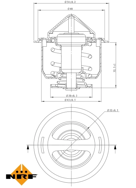 Thermostat, coolant 725148