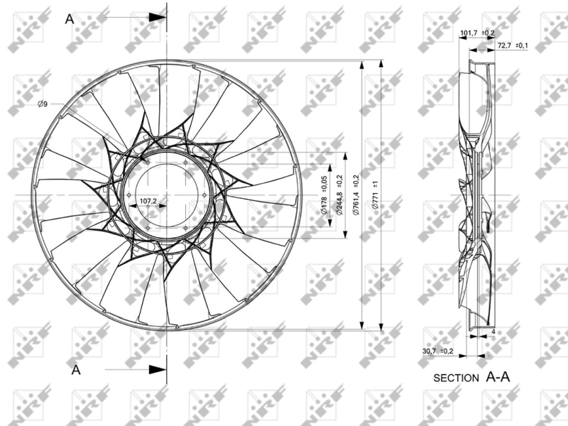 NRF 49831 Fan Wheel, engine cooling
