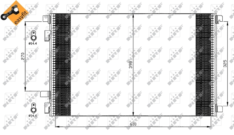 Condenser, air conditioning EASY FIT 35449