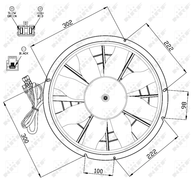NRF 47470 Fan, engine cooling