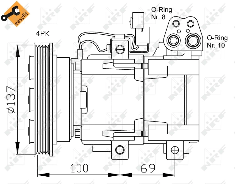 NRF 32444 Compressor, air conditioning