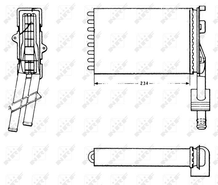 NRF 58620 Heat Exchanger, interior heating