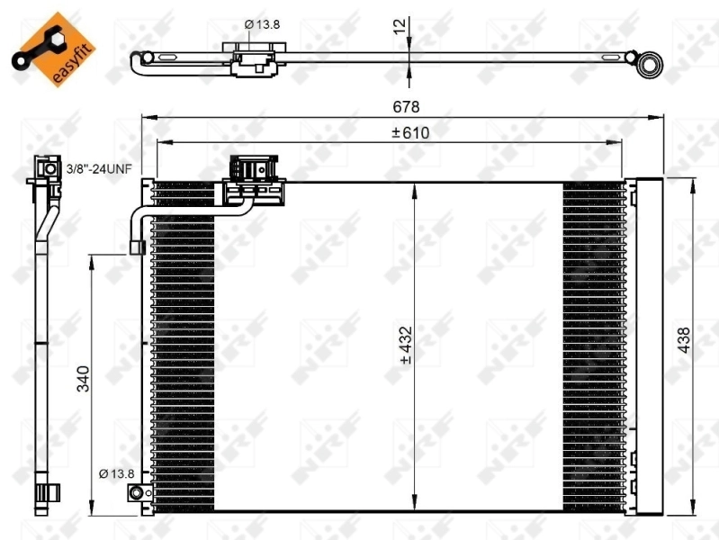 NRF 350214 Condenser, air conditioning