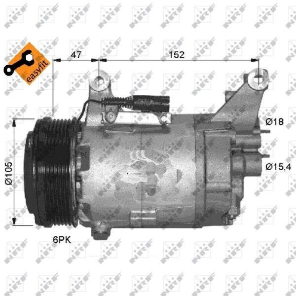 Kompresor, AC EASY FIT 32409