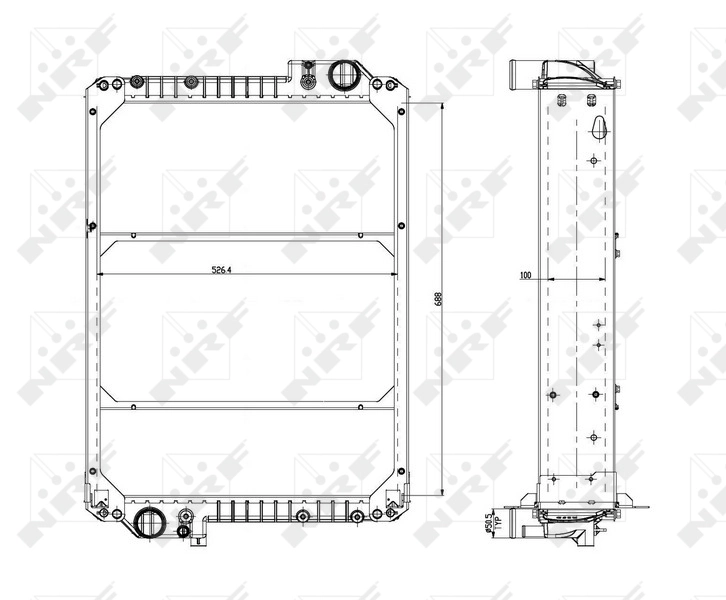 NRF 54074 Radiator, engine cooling